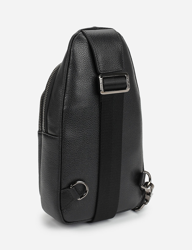 Черная мужская сумка-слинг MASCOTTE 604-1101-102 | ракурс 3