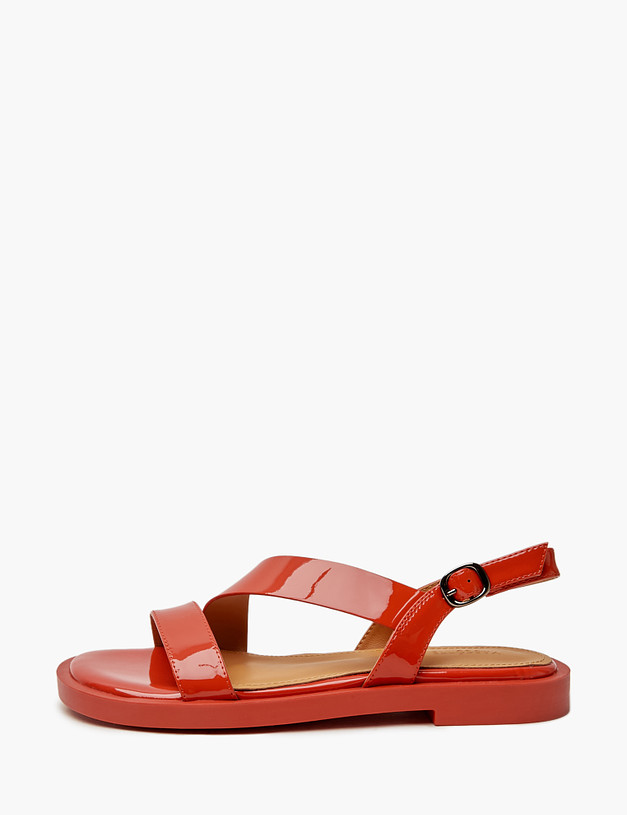 Красные лакированные женские сандалии MASCOTTE 94-410211-0705 | ракурс 1