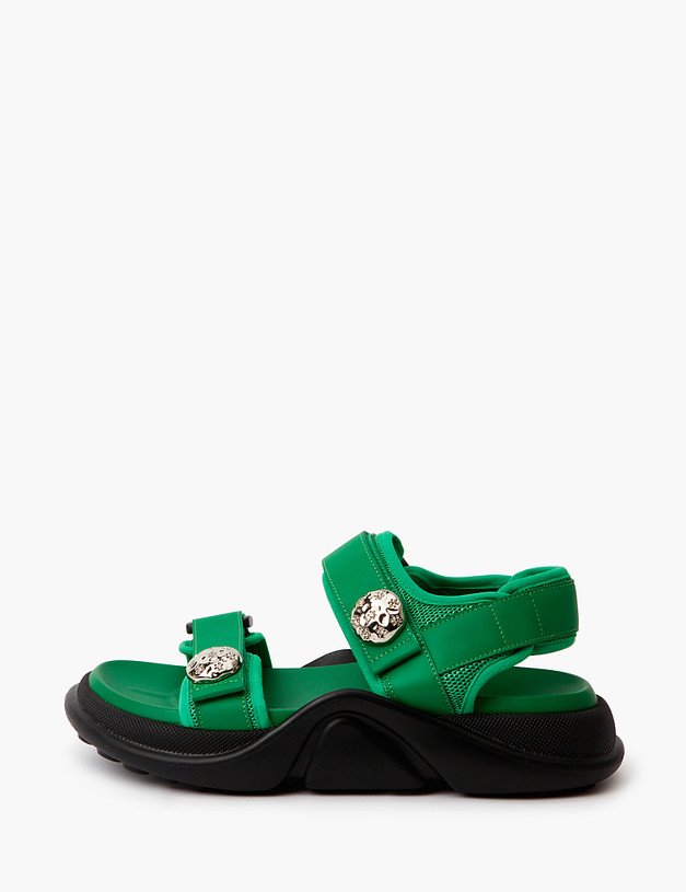 Зеленые женские сандалии на массивной подошве MASCOTTE 47-310423-0104 | ракурс 1