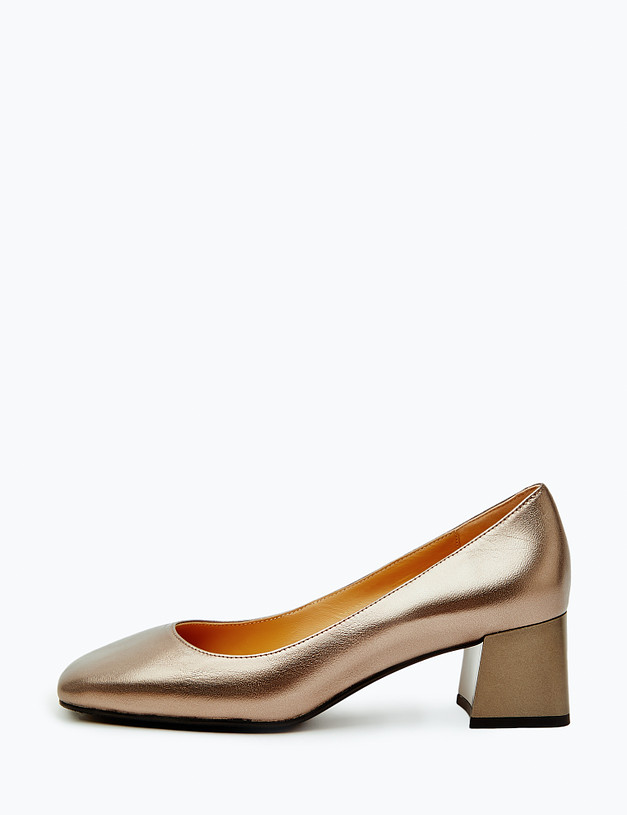 Бронзовые женские туфли на квадратном каблуке MASCOTTE 175-3182612-0117 | ракурс 1