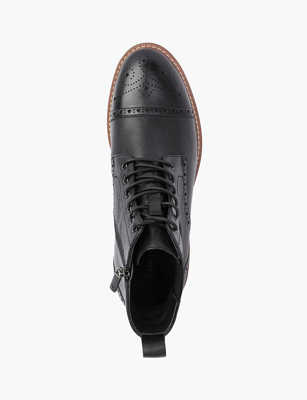 Черные мужские ботинки с контрастной подошвой MASCOTTE 22-222826-0102 | ракурс 4