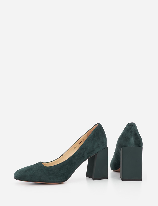 Зеленые женские туфли из велюра MASCOTTE 100-120711-3685M | ракурс 7
