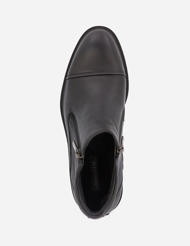 Черные мужские ботинки на молнии MASCOTTE 128-122321-0102 | ракурс 6