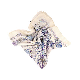 YU-41-SYA02-010 Платок женский синий-бел, Zenden