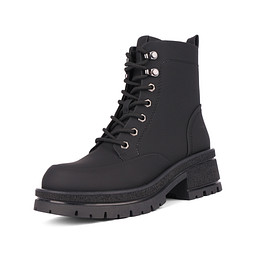 163-42WK-144GR Ботинки женские и.нубук/ворс.ткань черн, INSTREET