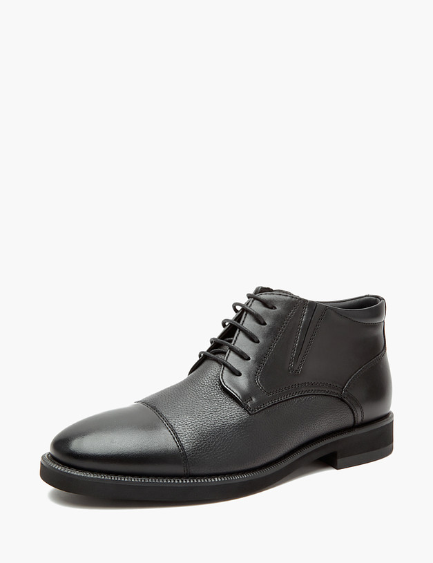 Черные мужские ботинки из кожи MASCOTTE 22-3290322-3128M | ракурс 2