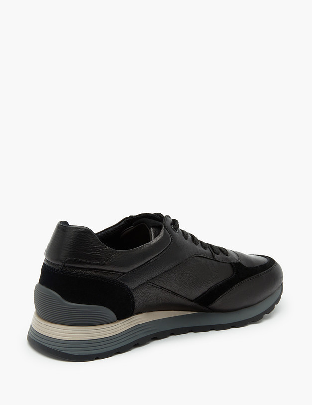 Черные кожаные мужские кроссовки MASCOTTE 58-3131223-3180M | ракурс 4