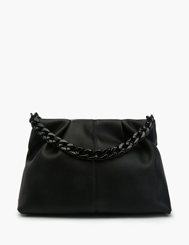 Черная женская сумка с декоративной цепью MASCOTTE 626-2106-602 | ракурс 2