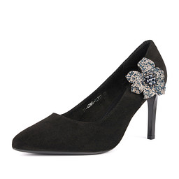 91-42WB-037TT Туфли женские текстиль/текстиль черн, INSTREET