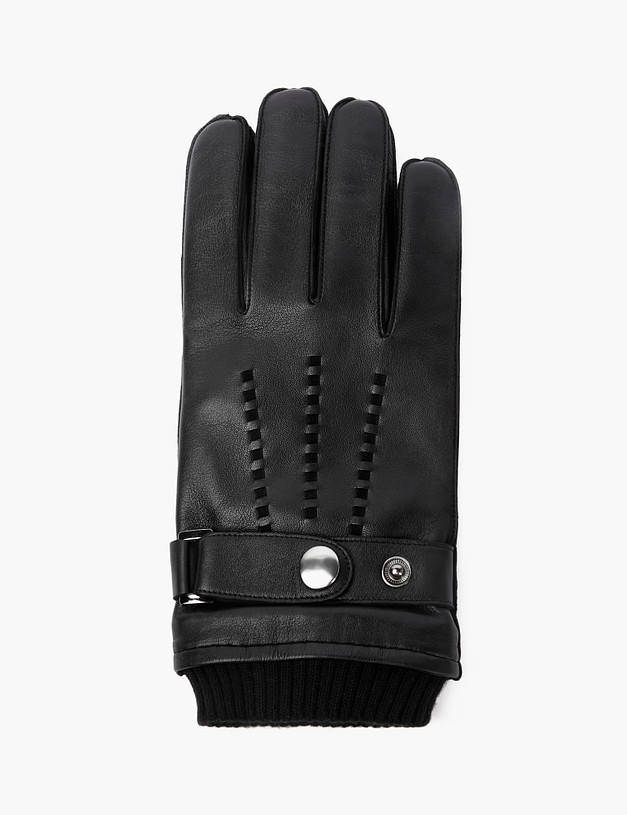 Черные мужские перчатки MASCOTTE 707-2221-102 | ракурс 2