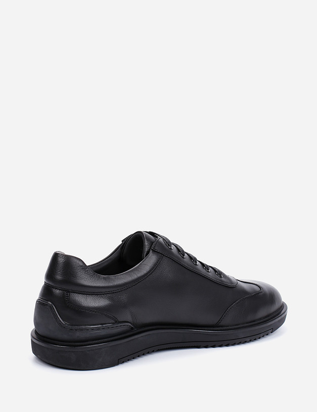 Черные мужские кроссовки из кожи MASCOTTE 128-1232216-0102 | ракурс 4