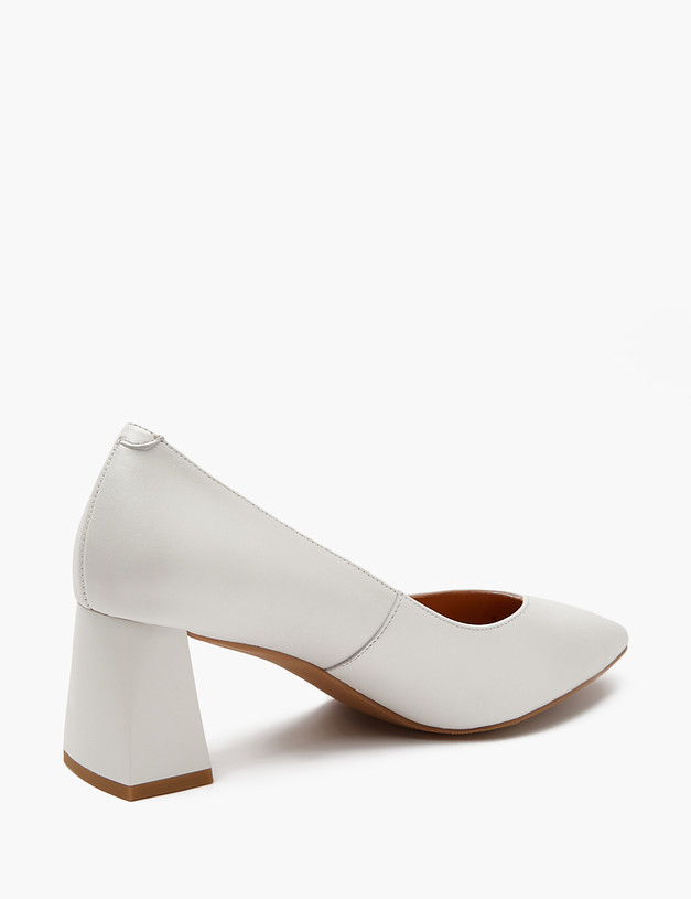 Белые женские туфли на квадратном каблуке MASCOTTE 126-413511-3592M | ракурс 3