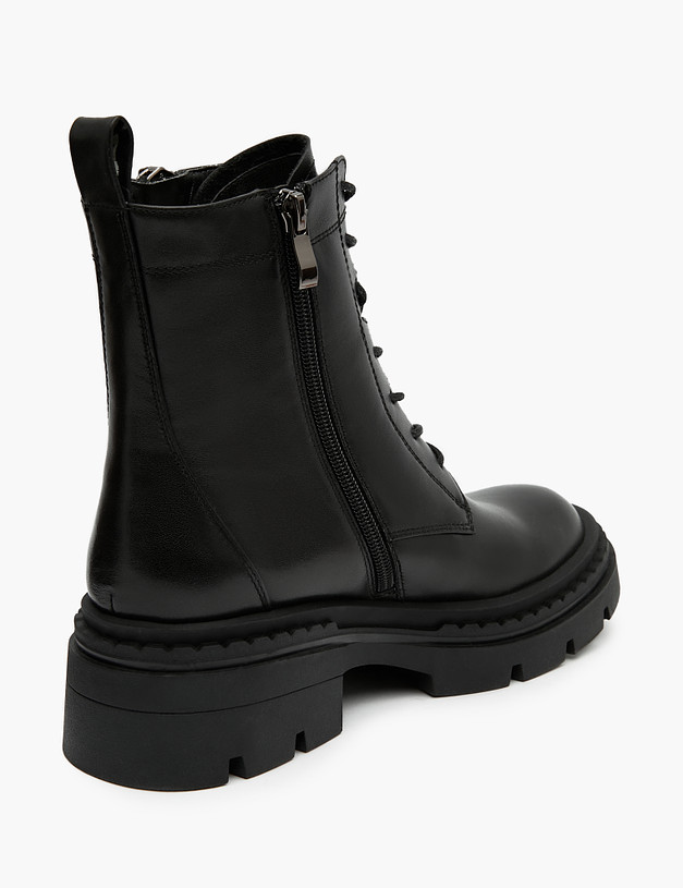 Черные женские ботинки на меху MASCOTTE 175-3202931-3100M | ракурс 3
