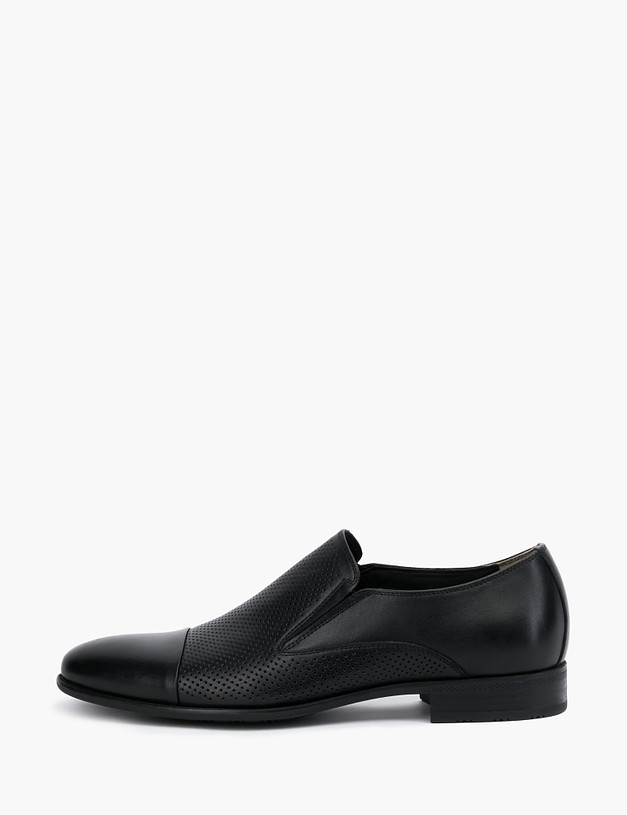 Черные кожаные мужские туфли MASCOTTE 128-211111-0102 | ракурс 1