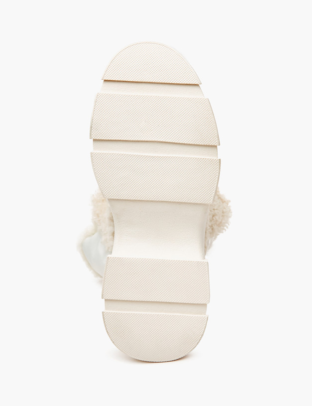 Белые женские ботинки на меху MASCOTTE 233-3201938-7102M | ракурс 6