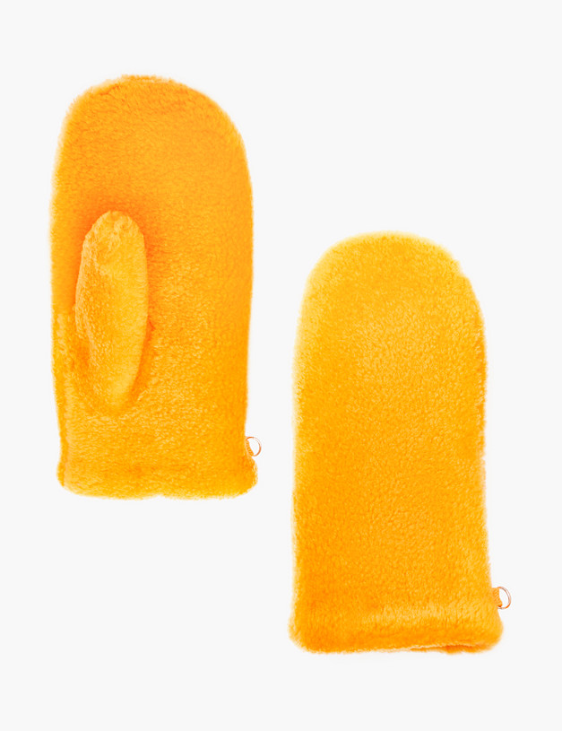 Желтые шерстяные женские варежки MASCOTTE 717-3212-518 | ракурс 2