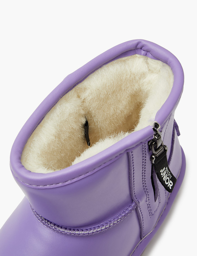 Фиолетовые кожаные угги для девочек MASCOTTE 98-320155-0607 | ракурс 7