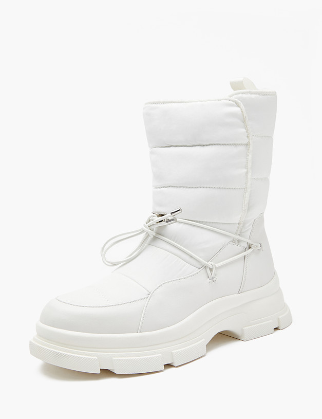 Белые женские зимние ботинки MASCOTTE 233-3201937-0201 | ракурс 2