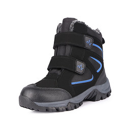 17-32BO-980TN Полусапоги для активного отдыха мальчиковые текстиль-и.кожа/шерсть-и.мех черн, Pulse