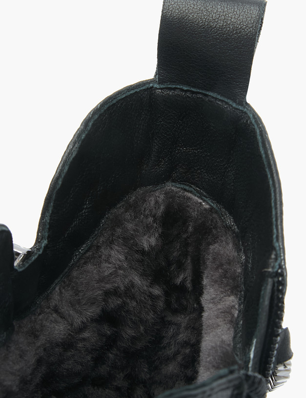 Черные женские ботинки с мехом MASCOTTE 102-220331-0102 | ракурс 8