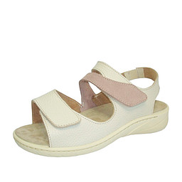 011Т-Ж-К0 (684101-099200)(112) Туфли летние женские нат.кожа/б.п. крем, ALMI