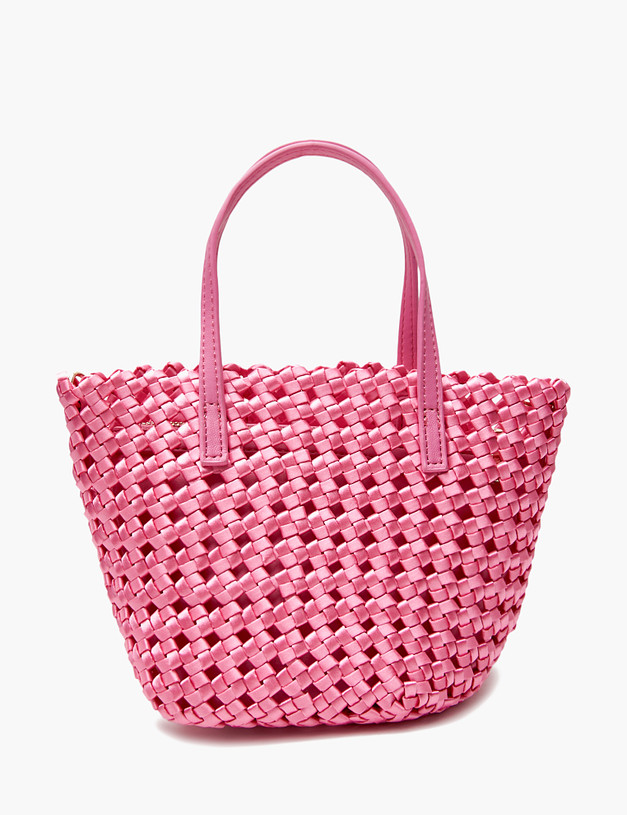 Розовая женская плетеная сумка MASCOTTE 647-4111-206 | ракурс 3