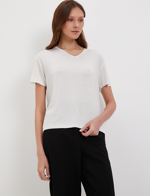 Белая женская футболка MASCOTTE 890-4102-24011 | ракурс 5