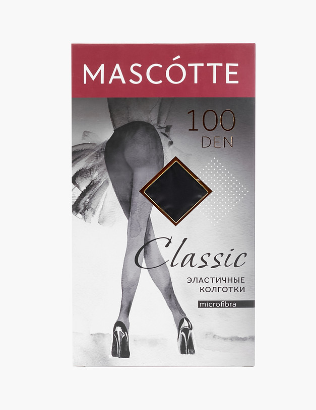 Черные женские колготки MASCOTTE 100 D Microfiber tights -Nero p.XL | ракурс 1
