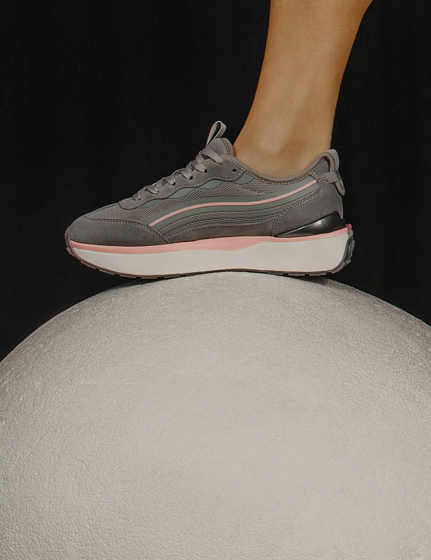 Серые женские кроссовки на массивной подошве MASCOTTE 189-211021-0210 | ракурс 7