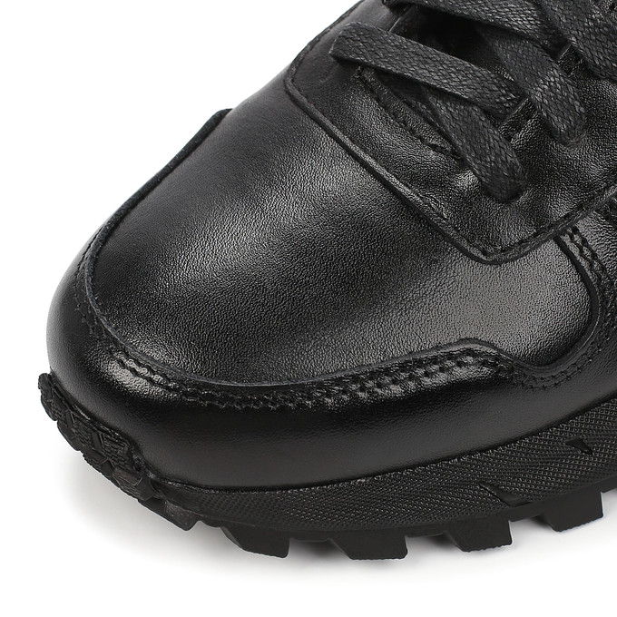 Черные кожаные мужские кроссовки BRIGGS