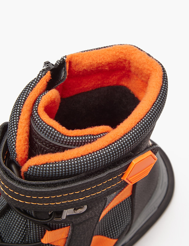 Зимние ботинки для мальчиков с оранжевыми деталями MASCOTTE 18-320151-0602 | ракурс 7