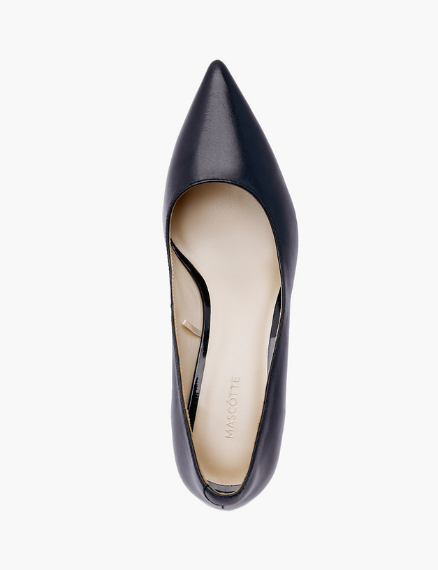 Черные кожаные женские туфли на квадратном каблуке MASCOTTE 100-310911-0502 | ракурс 4