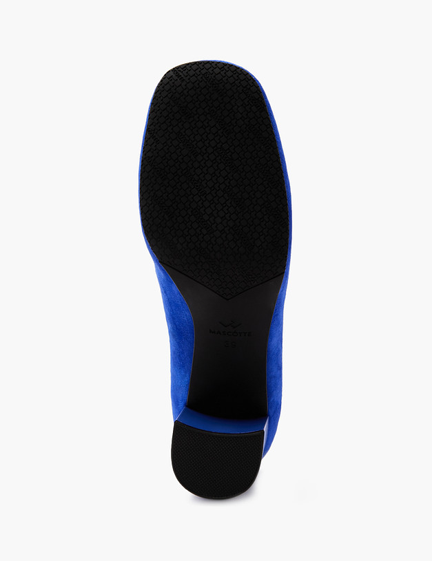 Синие велюровые женские туфли MASCOTTE 175-4123112-4628M | ракурс 5