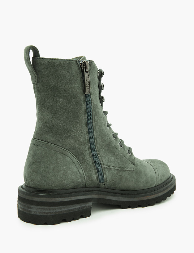 Зеленые женские ботинки из велюра MASCOTTE 15-3205521-4606M | ракурс 4