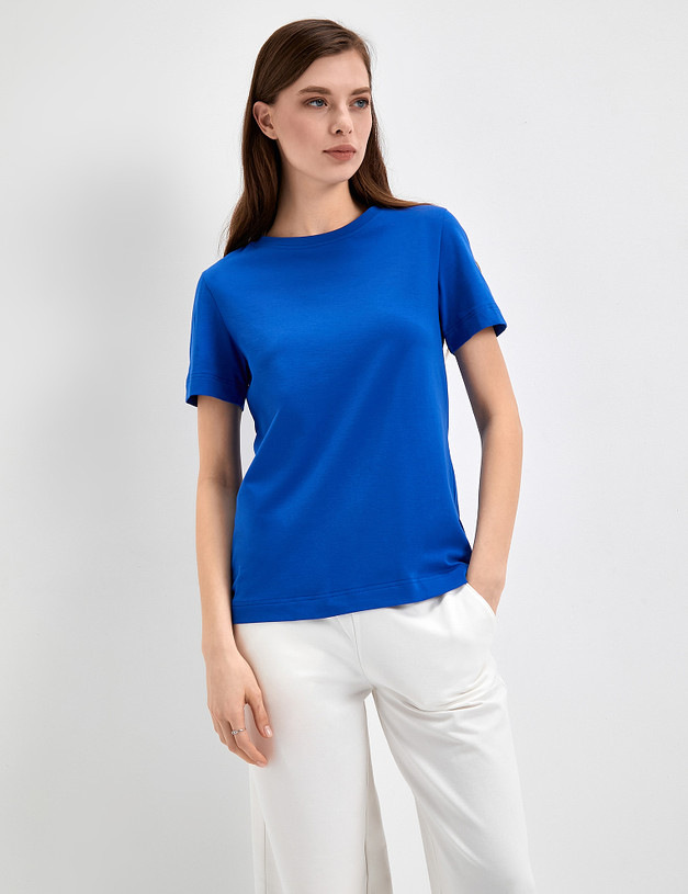 Синяя женская футболка MASCOTTE 790-3114-2603 | ракурс 3