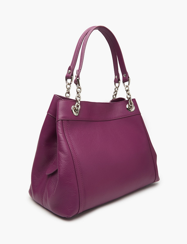 Фиолетовая кожаная женская сумка MASCOTTE 660-2254-106 | ракурс 3