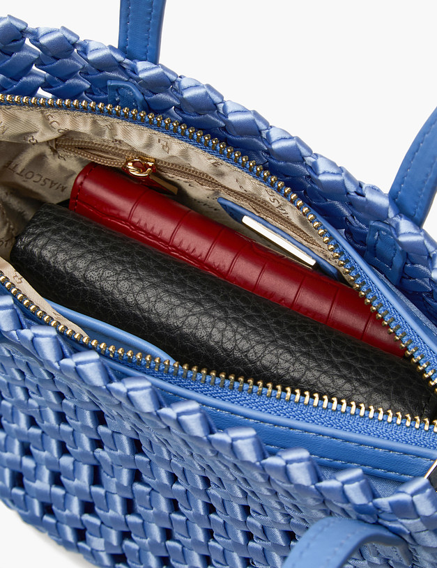 Голубая женская плетеная сумка MASCOTTE 647-4111-203 | ракурс 8