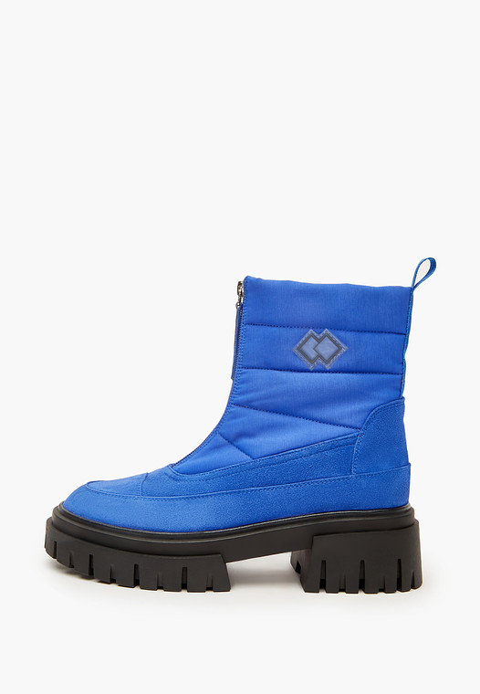 Синие женские зимние ботинки