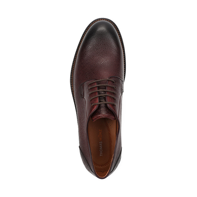 Бордовые мужские кожаные туфли со шнуровкой «Томас Мюнц»