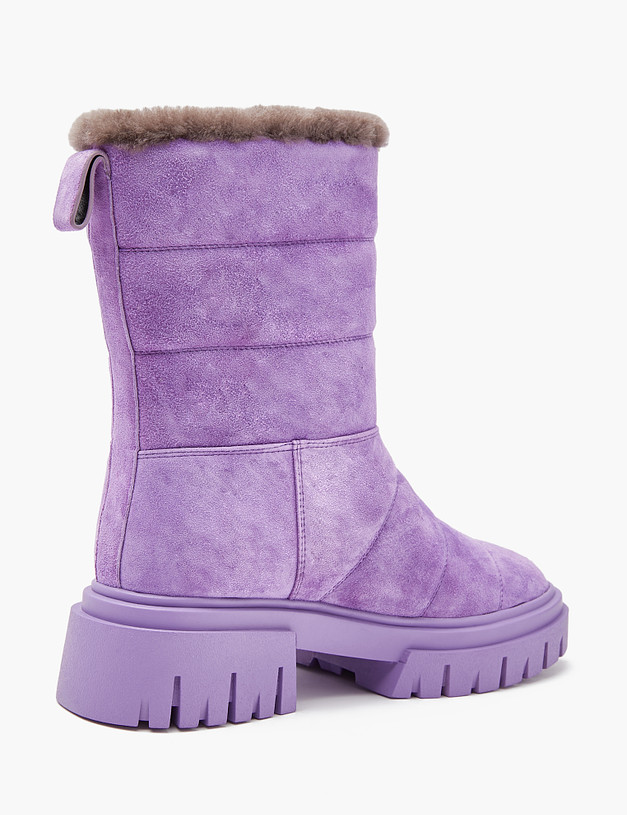 Фиолетовые женские ботинки на меху MASCOTTE 233-2265638-4626M | ракурс 3