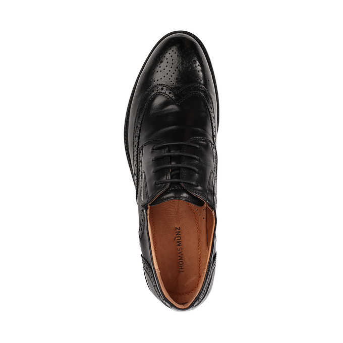 Черные кожаные мужские туфли в стиле брогов «Томас Мюнц»