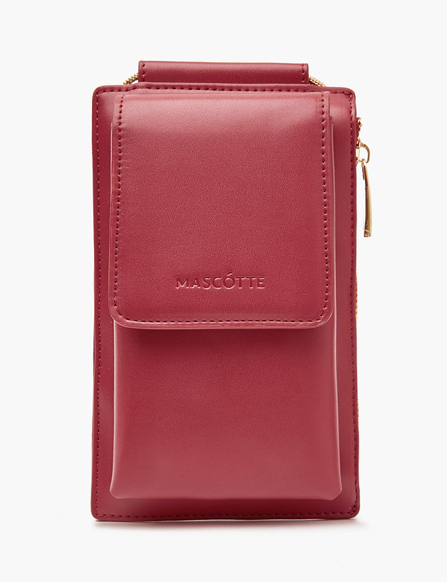 Красная женская сумка для мобильного MASCOTTE 602-2204-605 | ракурс 2