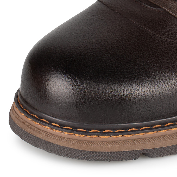 Коричневые кожаные мужские ботинки хайкеры "Саламандер"