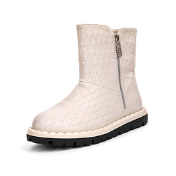 119-32WK-748SN Ботинки женские и.кожа/шерсть-и.мех беж, INSTREET