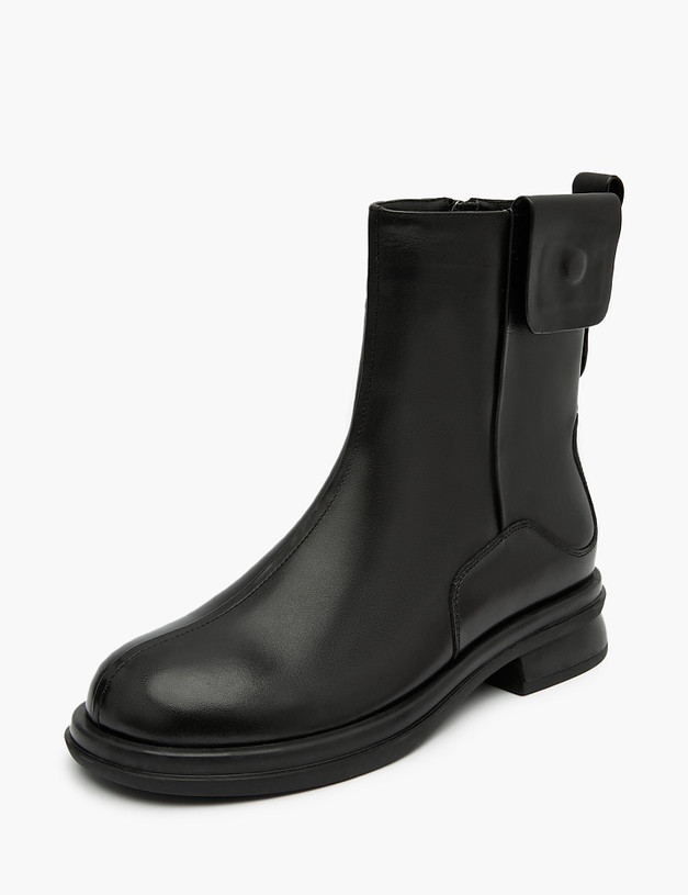 Черные кожаные женские ботинки MASCOTTE 58-323221-0102 | ракурс 3