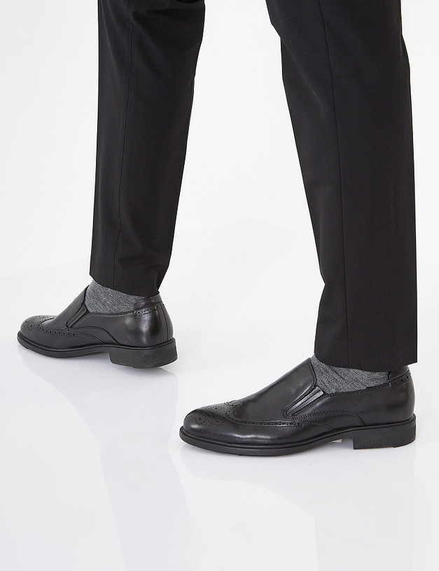 Черные мужские туфли MASCOTTE 128-122511-0102 | ракурс 1