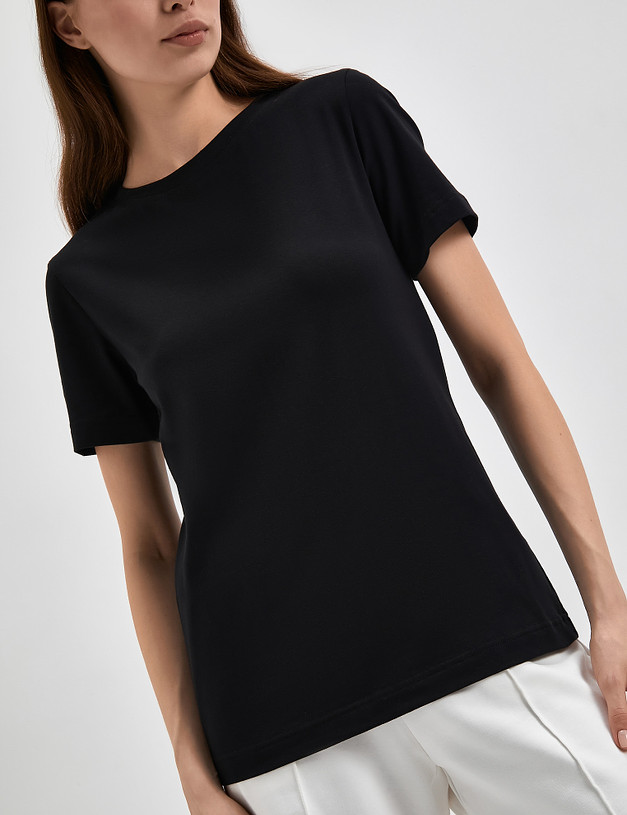 Черная женская футболка MASCOTTE 790-3114-2602 | ракурс 4