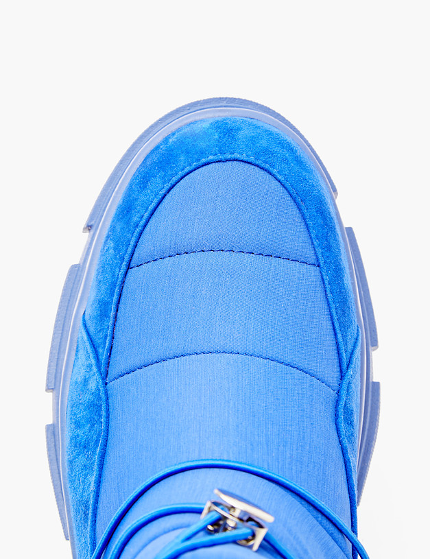 Синие женские зимние ботинки MASCOTTE 233-3201937-0203 | ракурс 4
