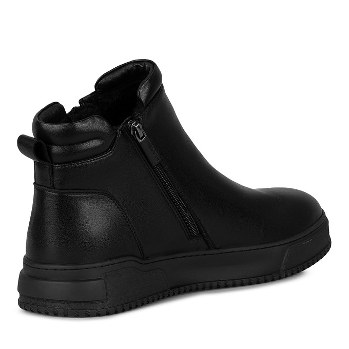Черные кожаные мужские ботинки без шнуровки BRIGGS