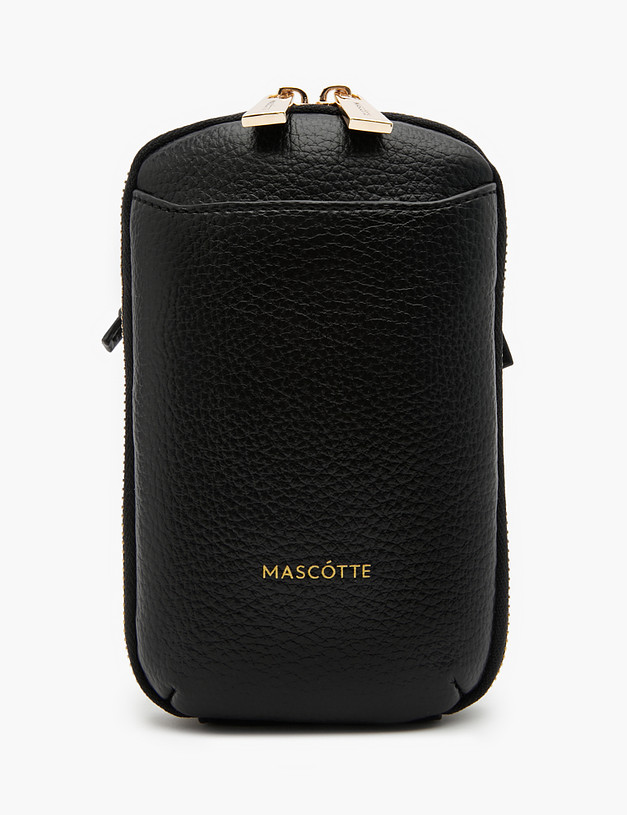 Черная женская сумка для мобильного MASCOTTE 610-3101-602 | ракурс 2